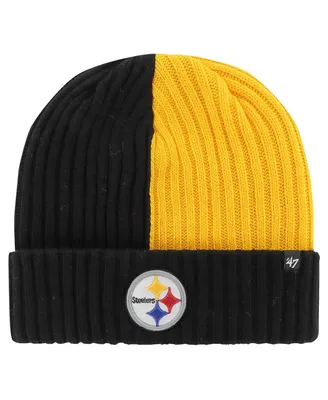 Men's '47 Brand Black Pittsburgh Steelers Fracture Cuffed Knit Hat