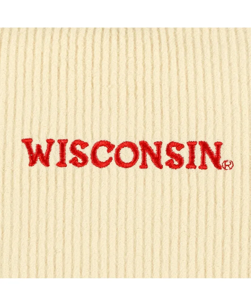 Women's League Collegiate Wear Cream Wisconsin Badgers Timber Cropped Pullover Sweatshirt