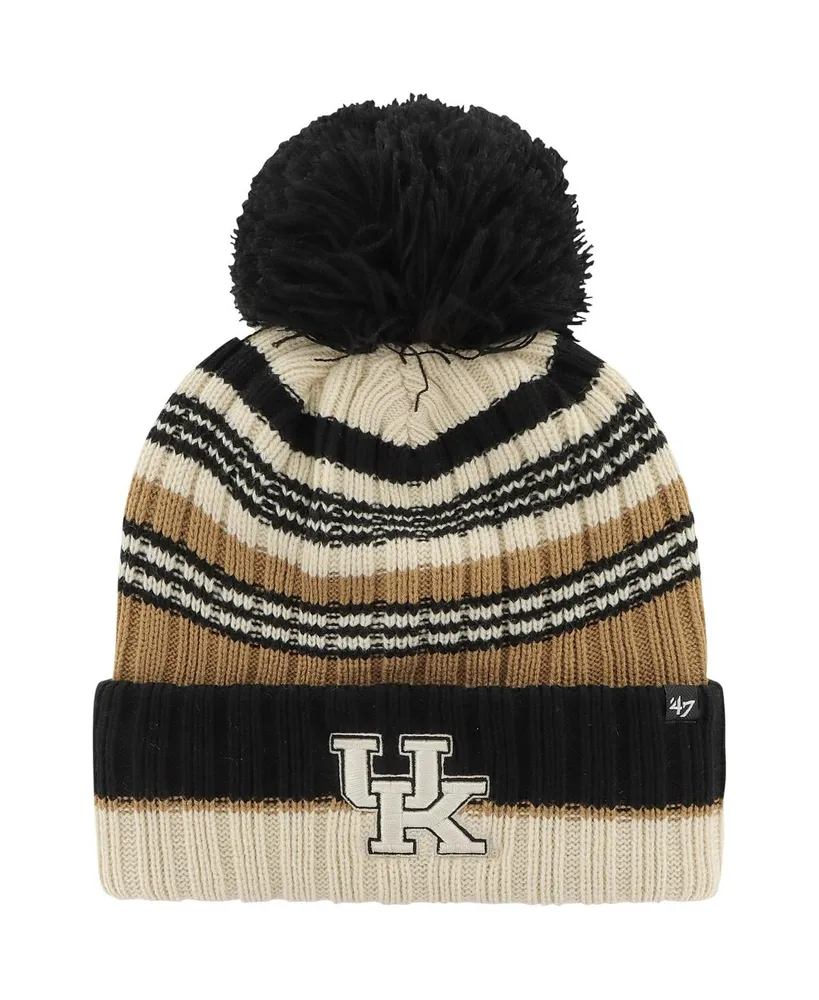 Women's '47 Brand Khaki Kentucky Wildcats Barista Cuffed Knit Hat with Pom