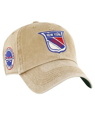 Men's '47 Brand Khaki New York Rangers Earldor Clean Up Adjustable Hat