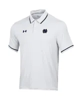 Men's Under Armour White Notre Dame Fighting Irish T2 Tipped Performance Polo Shirt