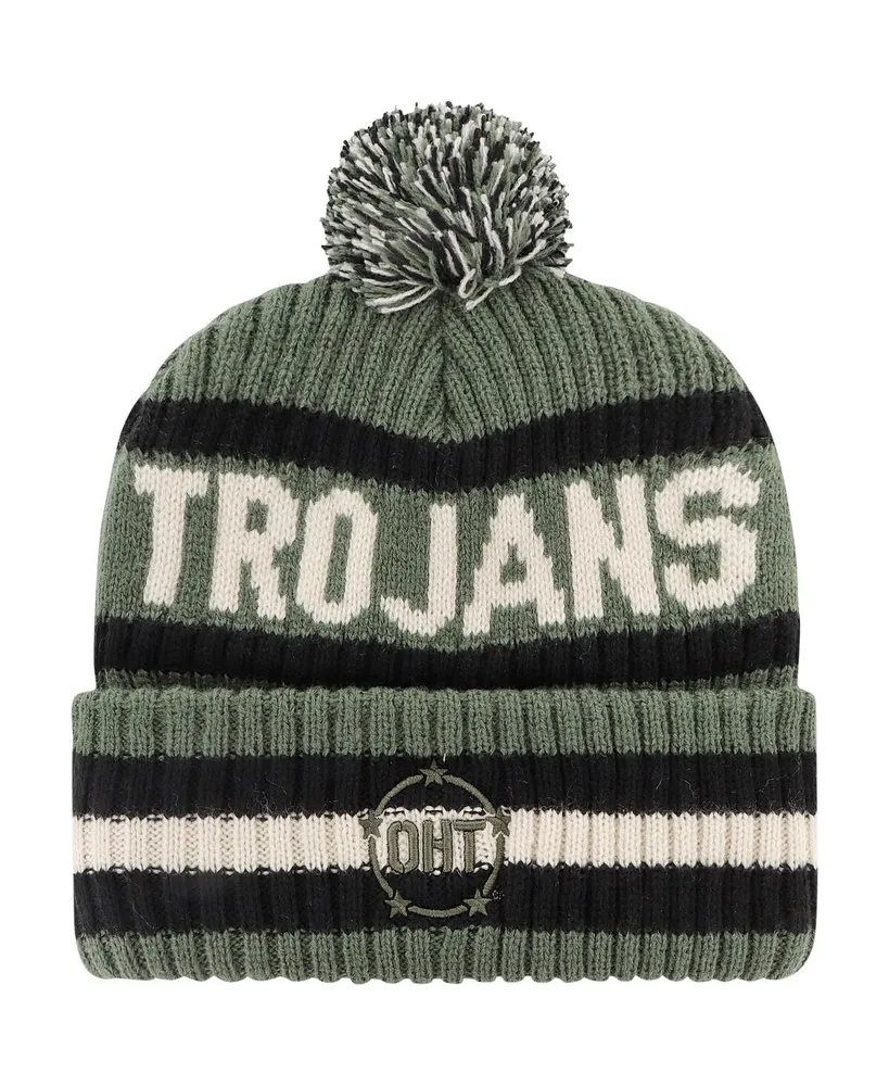 Men's '47 Brand Green Usc Trojans Oht Military-Inspired Appreciation Bering Cuffed Knit Hat with Pom