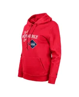 Women's New Era Red Philadelphia 76ers 2023/24 City Edition Pullover Hoodie