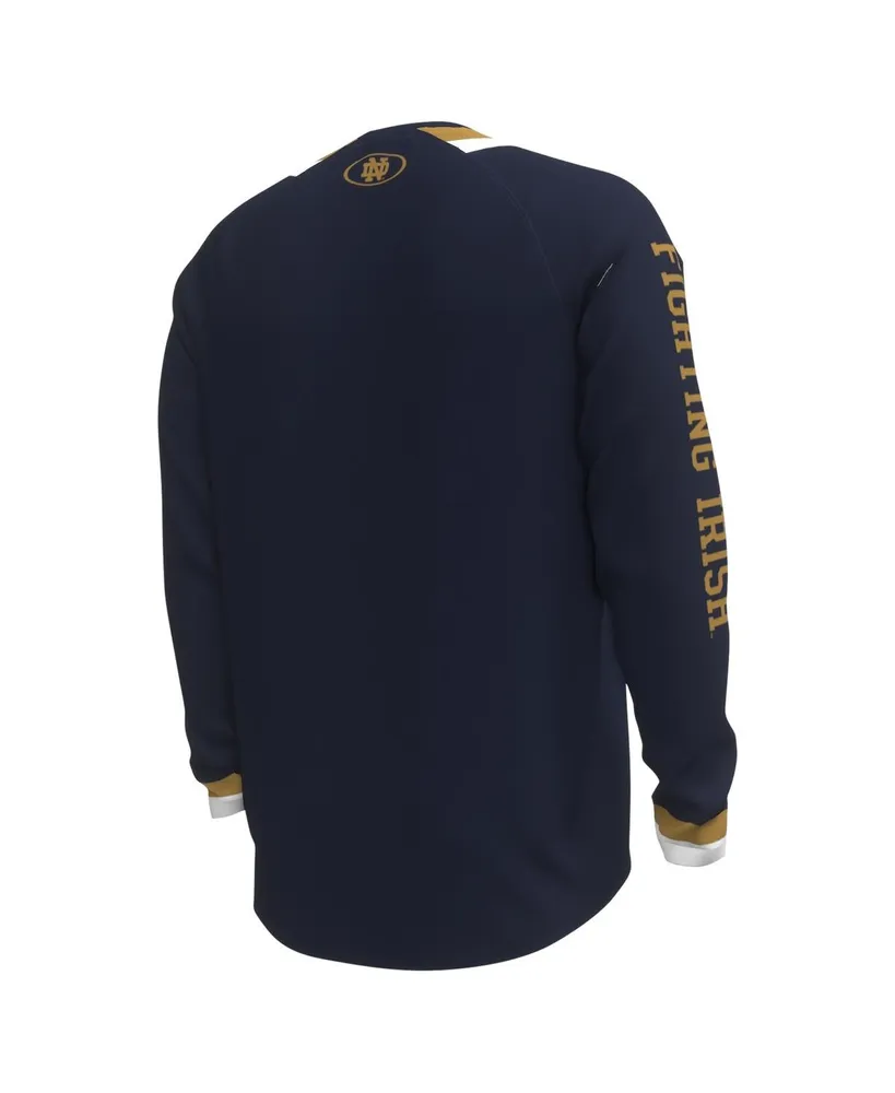 Men's Under Armour Navy Notre Dame Fighting Irish Shooter Raglan Long Sleeve T-shirt