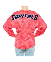 Women's Fanatics Red Washington Capitals Crystal-Dye Long Sleeve T-shirt