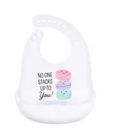 Hudson Baby Infant Girl Silicone Bibs 3pk, Sweetest Cupcake, One Size