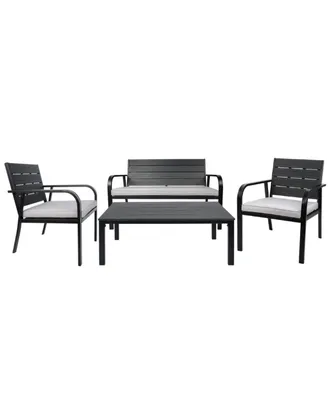 Simplie Fun All-Weather Patio Furniture Set with Loveseat and Coffee Table
