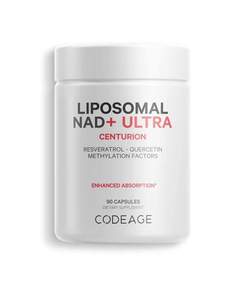 Codeage Liposomal Nad+ Ultra Supplement - Resveratrol, Quercetin, Betaine, Riboflavin, Vitamin B12 Methylcobalamin - Methylation - Bioavailable