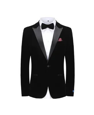 Gino Vitale Men's 2-Piece Velvet Birdseye Lapel Slim-Fit Tuxedo