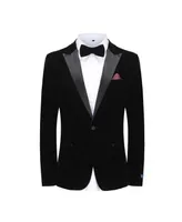 Braveman Men's 2-Piece Velvet Birdseye Lapel Slim-Fit Tuxedo