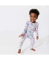 Bellabu Bear Baby Girls Comic Purple Convertible Footie Pajama