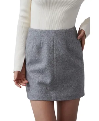 Women's Lyla Brushed Tweed Mini Skirt