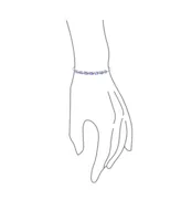 Natural 9.25 Ctw Gemstones Zircon Accent Lavender Purple Tanzanite Bolo Tennis Bracelet for Women Adjustable 7-8 Inch .925 Sterling Silver
