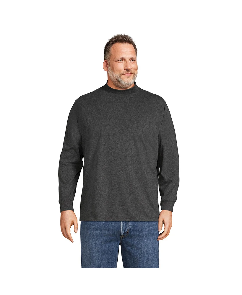 Lands' End Big & Tall Super-t Mock Turtleneck Tee