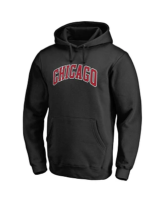 Men's Fanatics Black Chicago Bulls Alternate Logo Pullover Hoodie