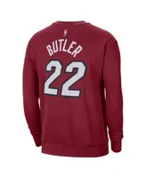 Men's Jordan Jimmy Butler Red Miami Heat Statement Name and Number Pullover Sweatshirt