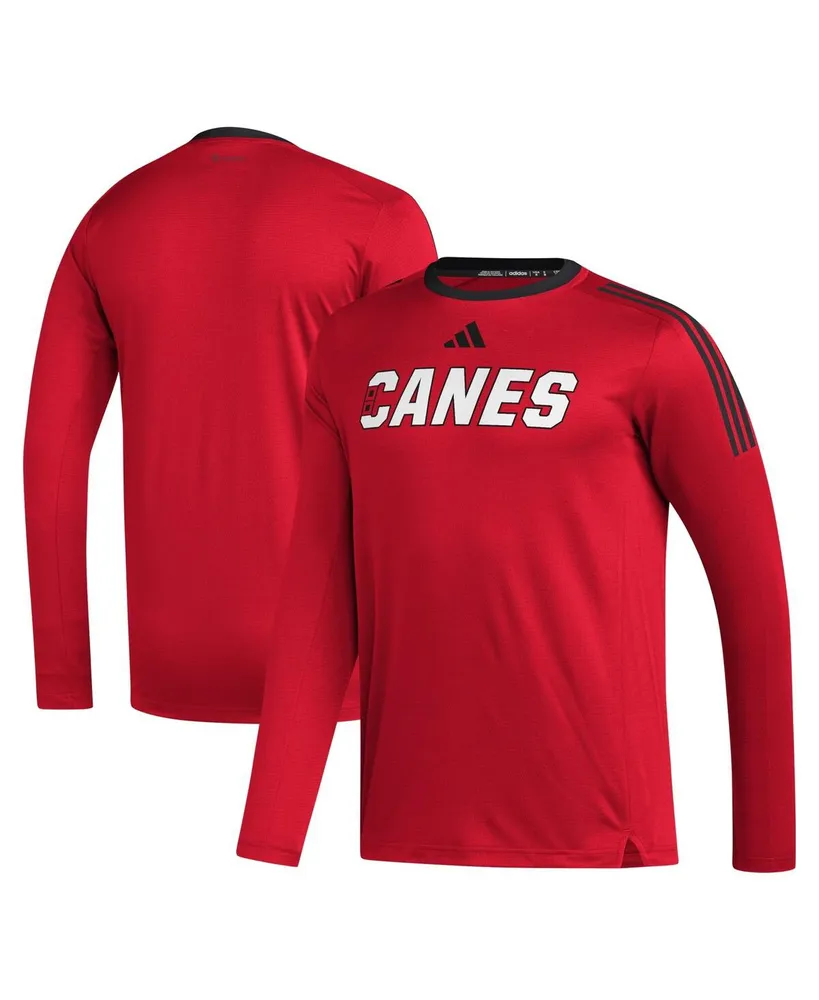 Men's adidas Red Carolina Hurricanes Aeroready Long Sleeve T-shirt