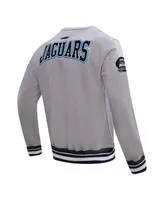 Men's Pro Standard Heather Gray Jacksonville Jaguars Crest Emblem Pullover Sweatshirt