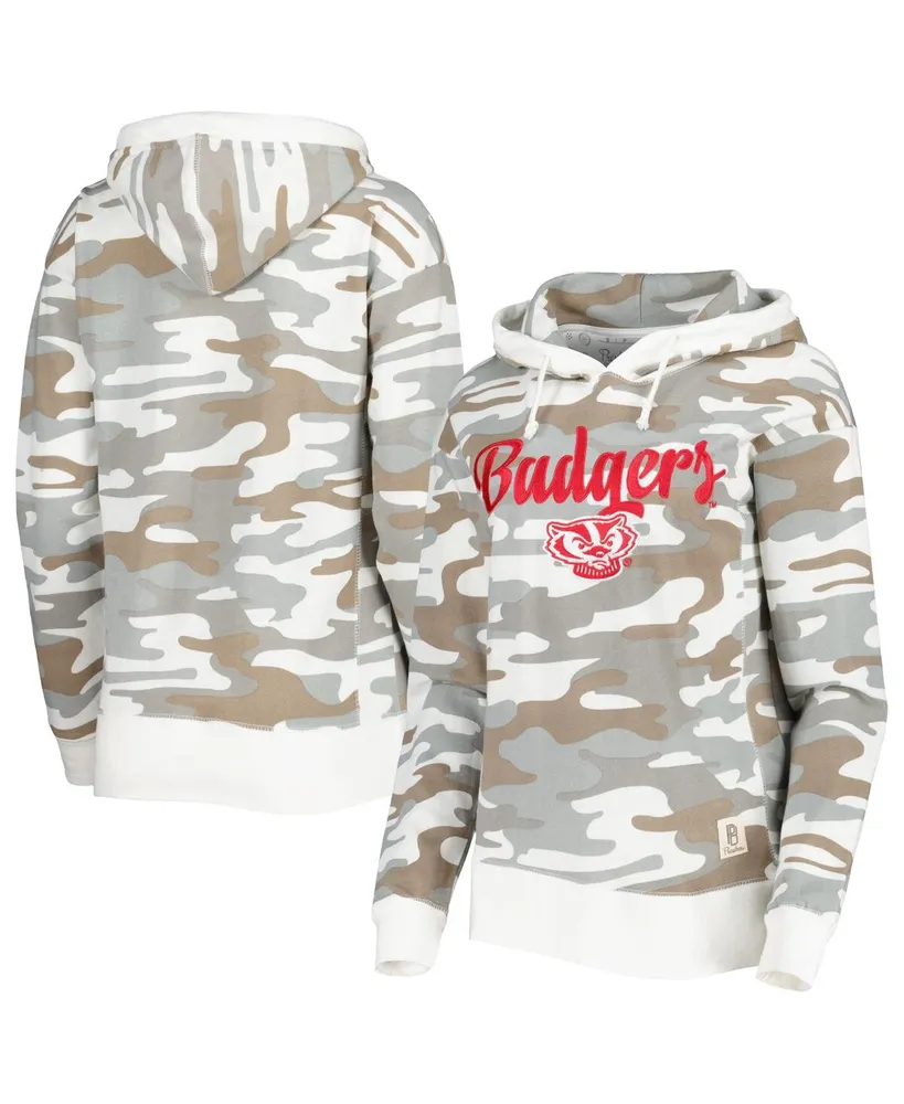 Women's Pressbox Camo Wisconsin Badgers San Pablo Pullover Hoodie