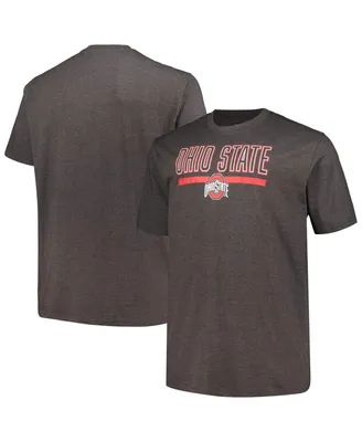 Men's Profile Heather Charcoal Ohio State Buckeyes Big and Tall Team T-shirt