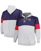 Men's Fanatics Navy, Red New Orleans Pelicans Big and Tall Pullover Hoodie