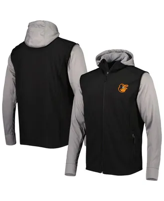 Men's Dunbrooke Black, Gray Baltimore Orioles Alpha Full-Zip Jacket
