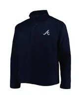 Men's Dunbrooke Navy Atlanta Braves Journey Tri-Blend Full-Zip Jacket