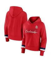 Women's Fanatics Red St. Louis Cardinals Over Under Pullover Hoodie