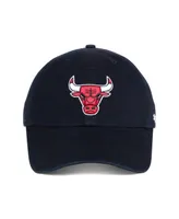 Men's Chicago Bulls '47 Brand Black Distressed Clean-Up Adjustable Hat