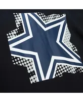 Men's Mitchell & Ness Black Dallas Cowboys Gridiron Classics Big Face 7.0 Pullover Hoodie