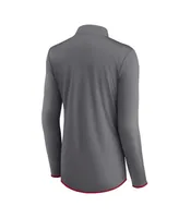 Women's Fanatics Gray Oklahoma Sooners Corner Quarter-Zip Top