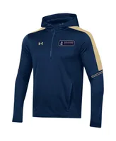 Men's Under Armour Navy Midshipmen 2023 Sideline Quarter-Zip Hoodie