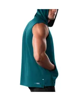 Men's Msx by Michael Strahan Midnight Green Philadelphia Eagles Marathon Sleeveless Pullover Hoodie