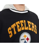 Men's Tommy Hilfiger Black Pittsburgh Steelers Ivan Fashion Pullover Hoodie