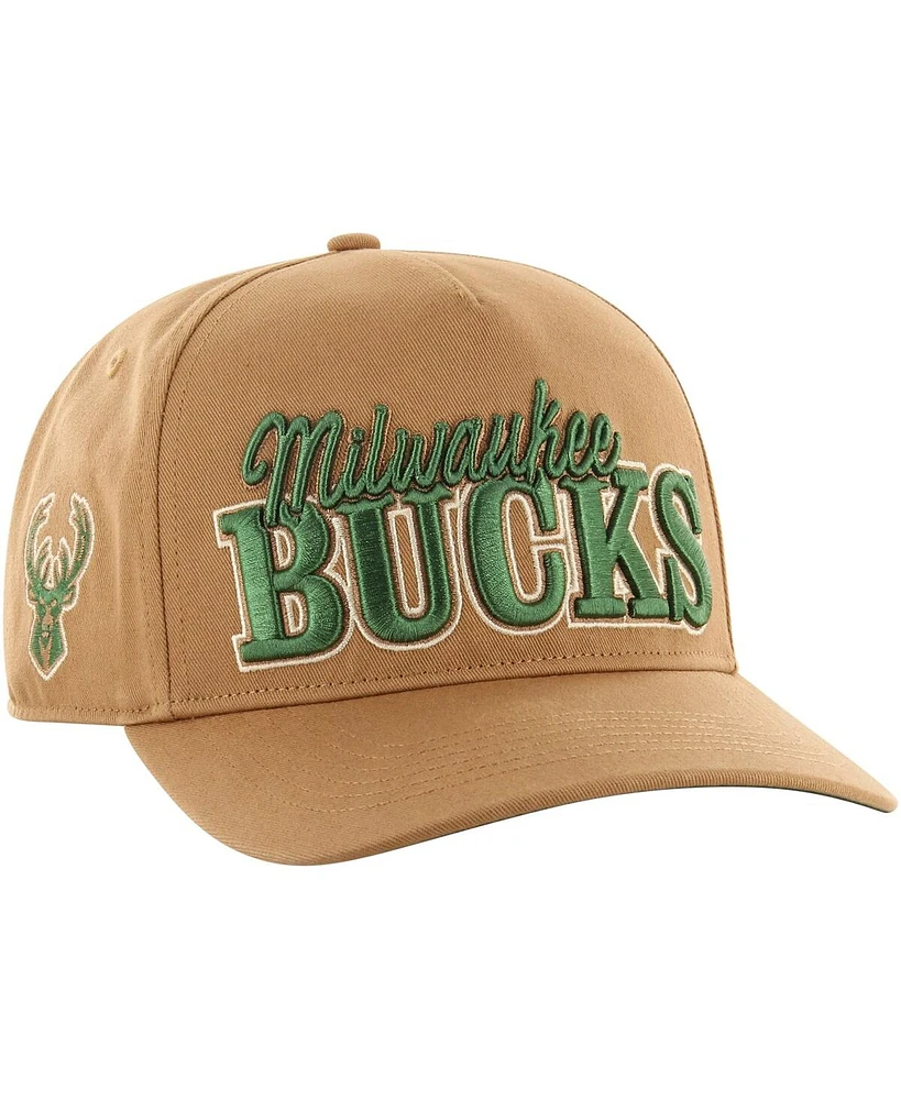 Men's '47 Brand Tan Milwaukee Bucks Barnes Hitch Adjustable Hat