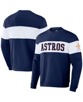 Men's Darius Rucker Collection by Fanatics Navy Houston Astros Stripe Pullover Sweatshirt