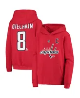 Big Boys Alexander Ovechkin Red Washington Capitals Player Name and Number Hoodie