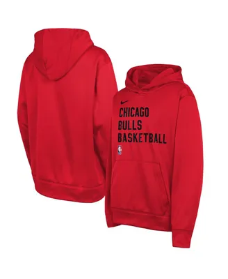 Big Boys Nike Red Chicago Bulls Spotlight Performance Pullover Hoodie