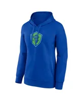 Women's Fanatics Blue Seattle Sounders Fc Primary Logo Pullover Hoodie