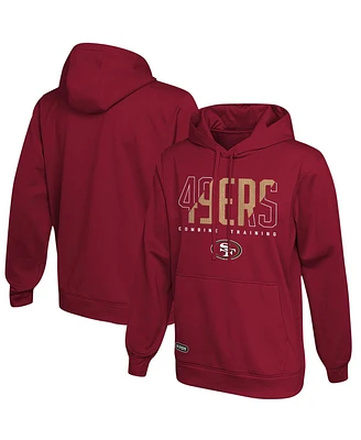 Men's Scarlet San Francisco 49ers Backfield Combine Authentic Pullover Hoodie