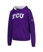 Women's Stadium Athletic Purple Tcu Horned Frogs Big Logo Pullover Hoodie