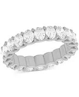 Diamond Oval-Cut Eternity Band (4 ct. t.w.) Platinum or 14k Gold