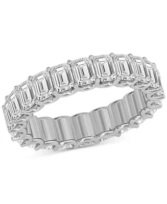 Diamond Emerald-Cut Eternity Band (4 ct. t.w.) Platinum or 14k Gold