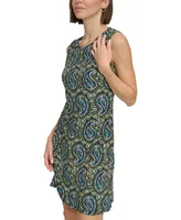 Tommy Hilfiger Women's Paisley Sleeveless Shift Dress