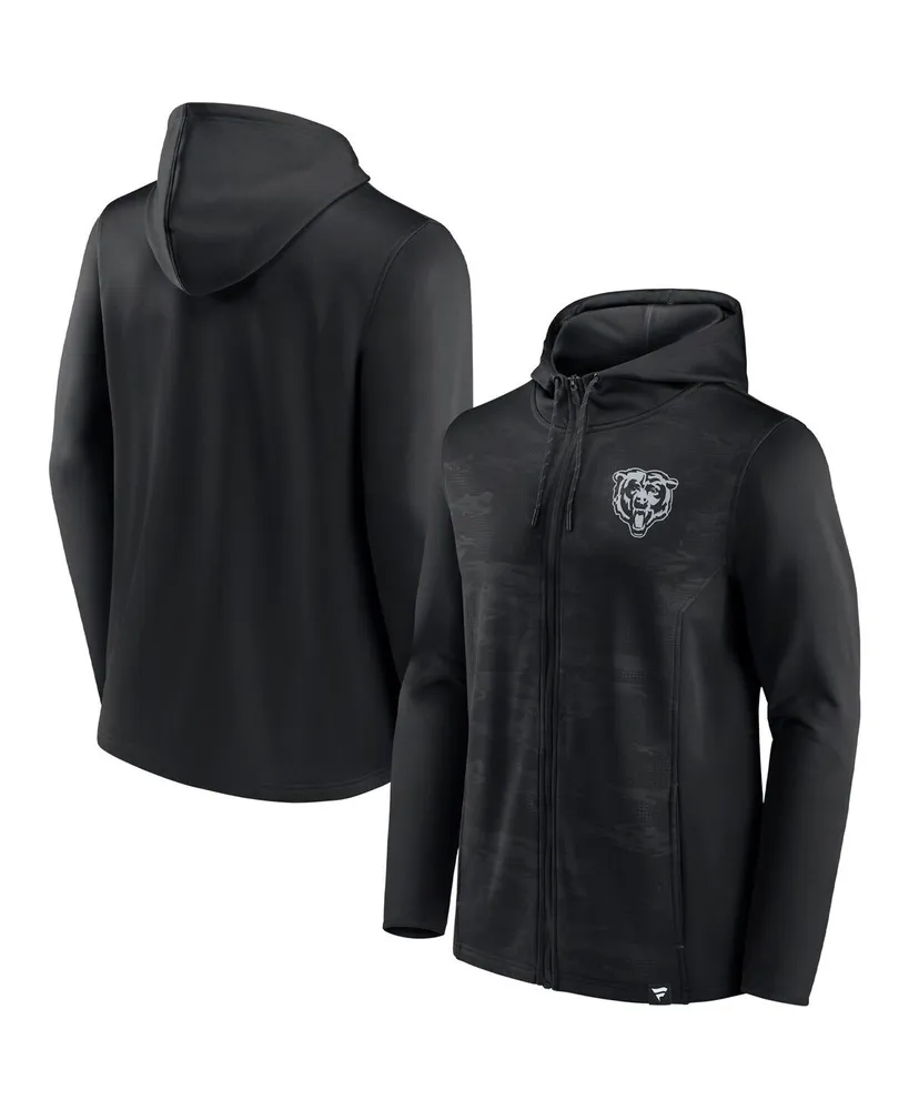 Men's Fanatics Black Chicago Bears Ball Carrier Full-Zip Hoodie