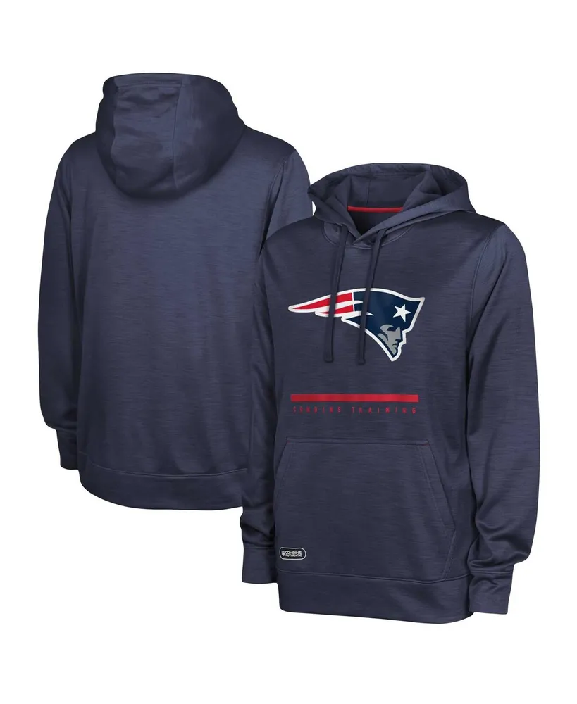 Men's Navy New England Patriots Speed Drill Streak Pullover Hoodie