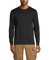 Lands' End Big & Tall Super-t Long Sleeve T-Shirt with Pocket