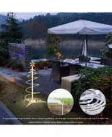 2 Ft Lighted Spiral Christmas Tree Light Warm White 79 Led Outdoor Yard Decor