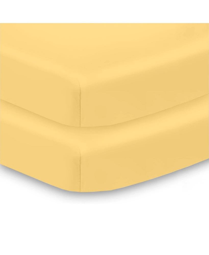 BreathableBaby All-in-One Fitted Sheet & Waterproof Cover for 38" x 24" Mini Crib Mattress (2-Pack