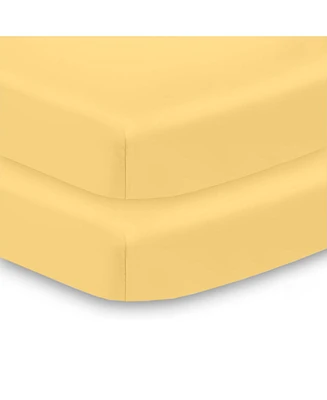 BreathableBaby All-in-One Fitted Sheet & Waterproof Cover for 38" x 24" Mini Crib Mattress (2-Pack